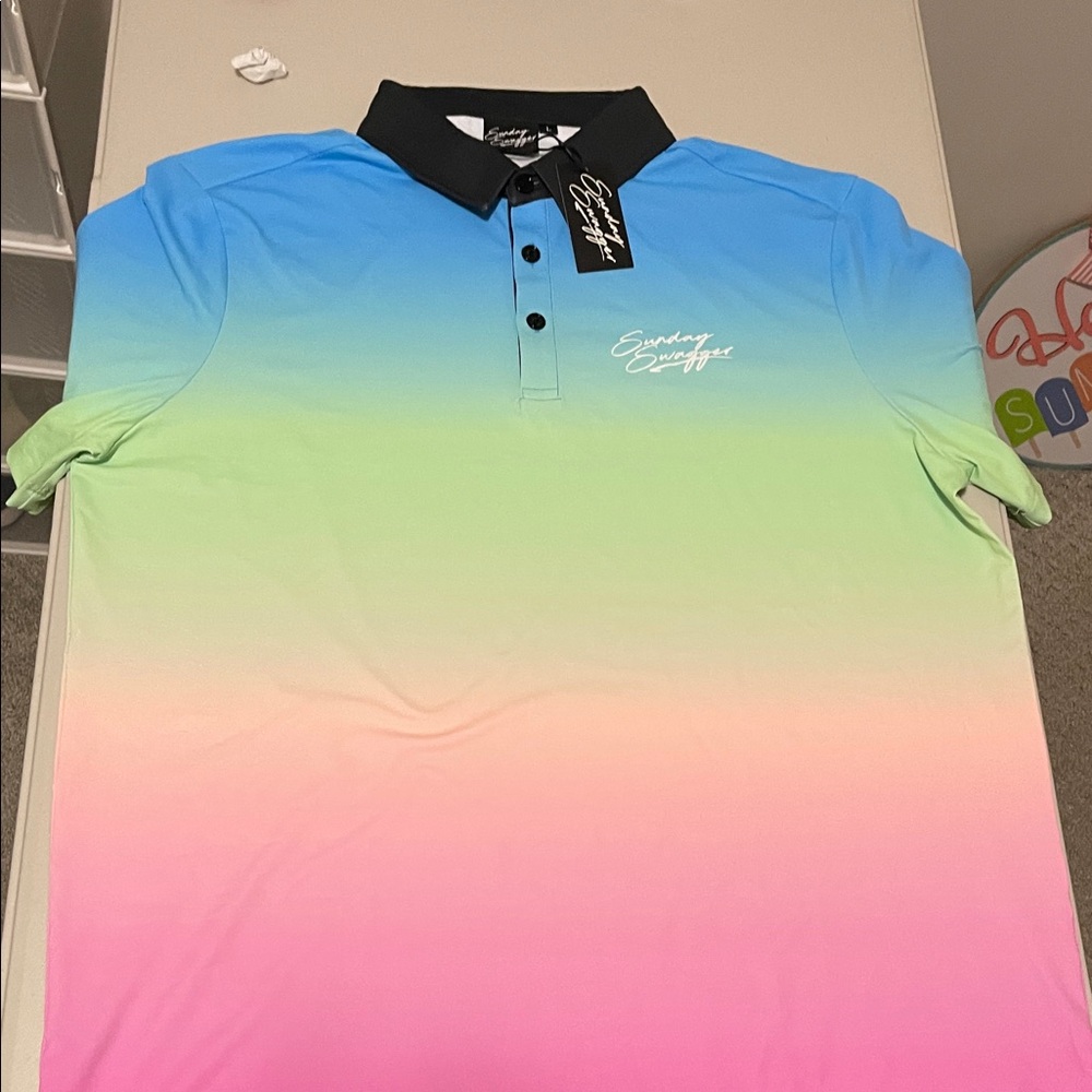 Sunday Swagger Gradient Polo Shirt